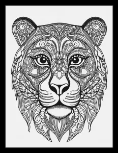 Majestic tiger with piercing eyes Free Printable Coloring Page for Adults