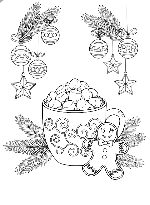 Night 6: Christmas cocoa mug with gingerbread